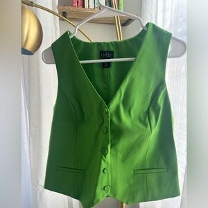 Nicole Miller Lush Green Blouse